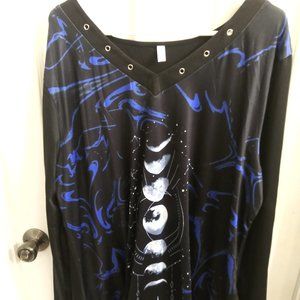 Rosegal Moon Printed pluse size top